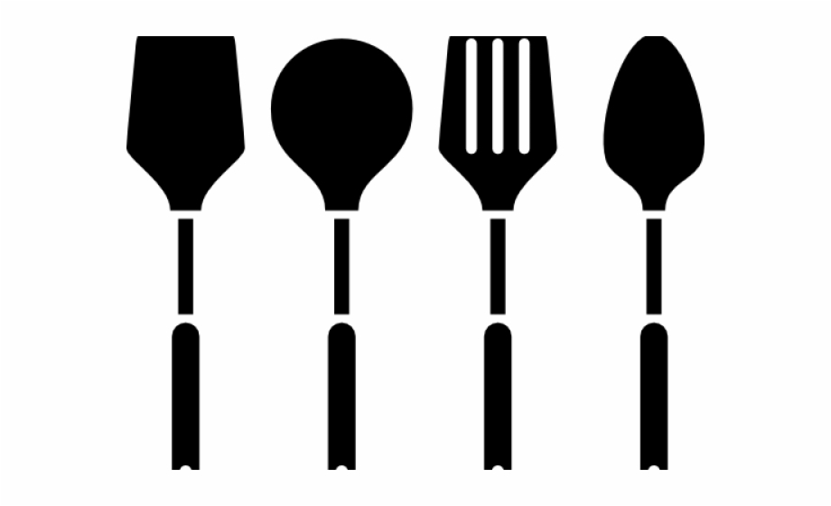 Cooking Utensils Clipart Black And White.