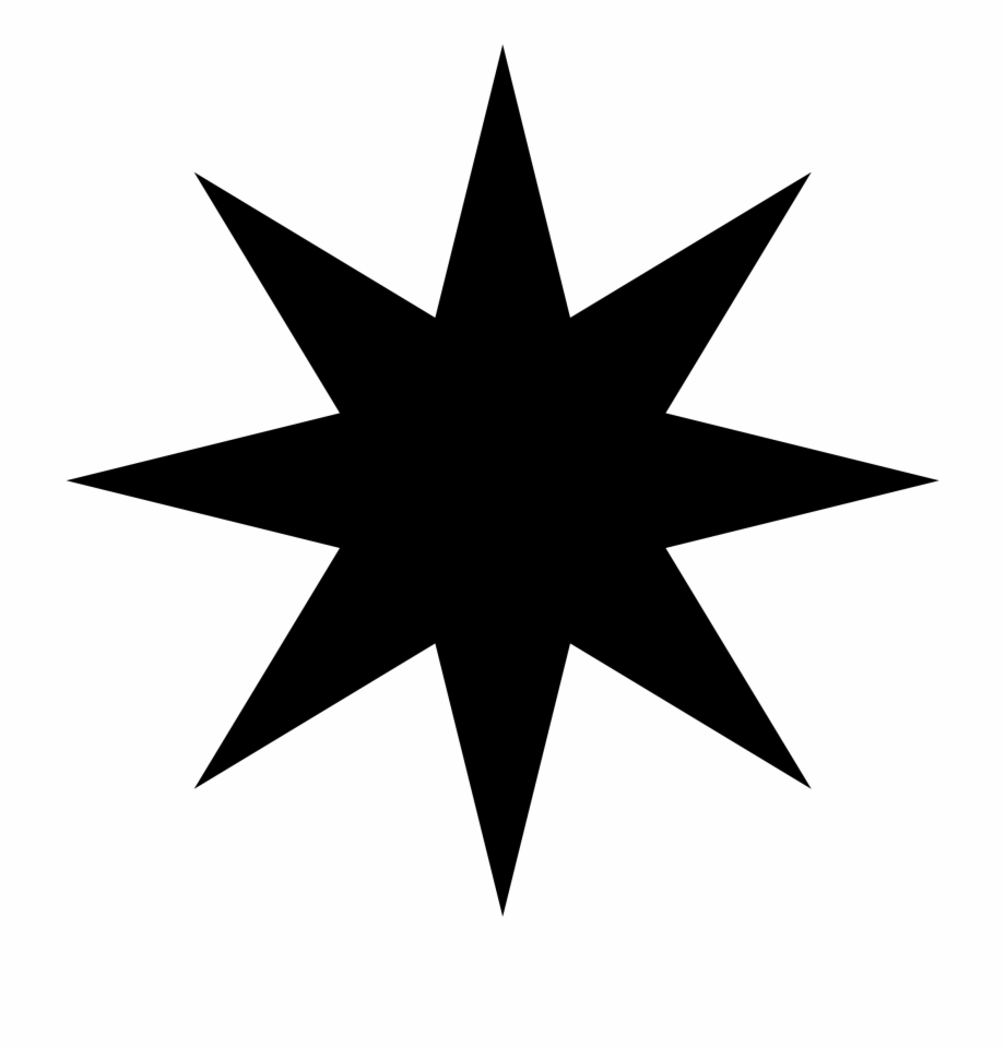 Black Star Png 8 Point Star Icon