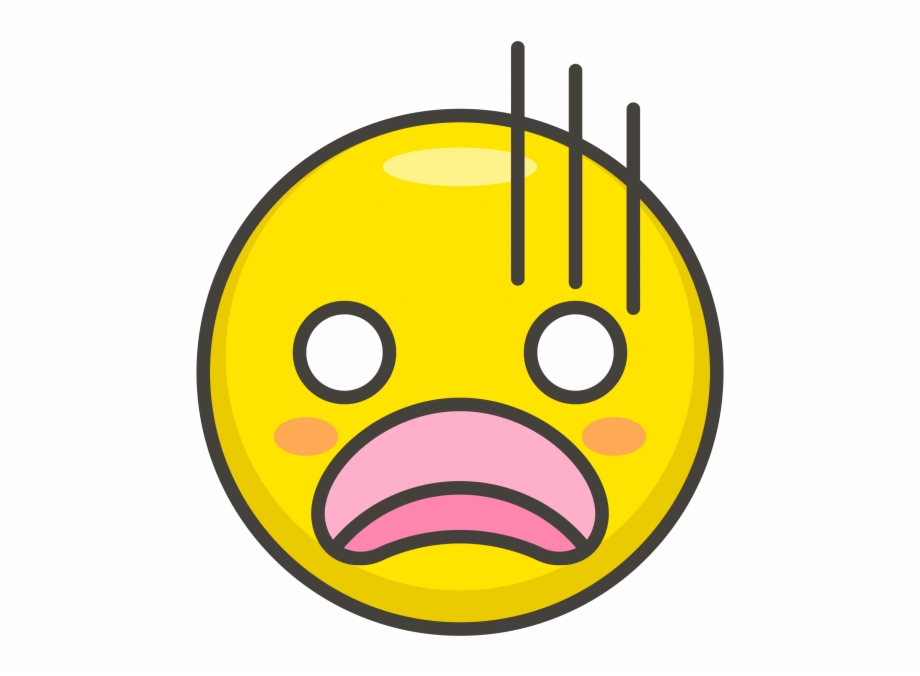 Anguished Face Emoji Scared Icon Clip Art Library