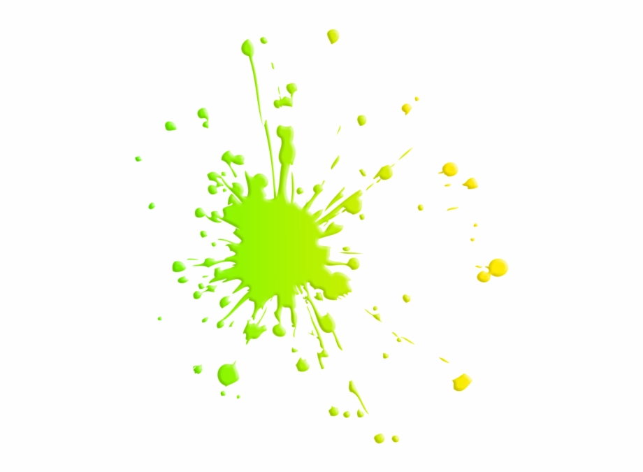 Paint Splash Stain Transparent Clip Art Image Green