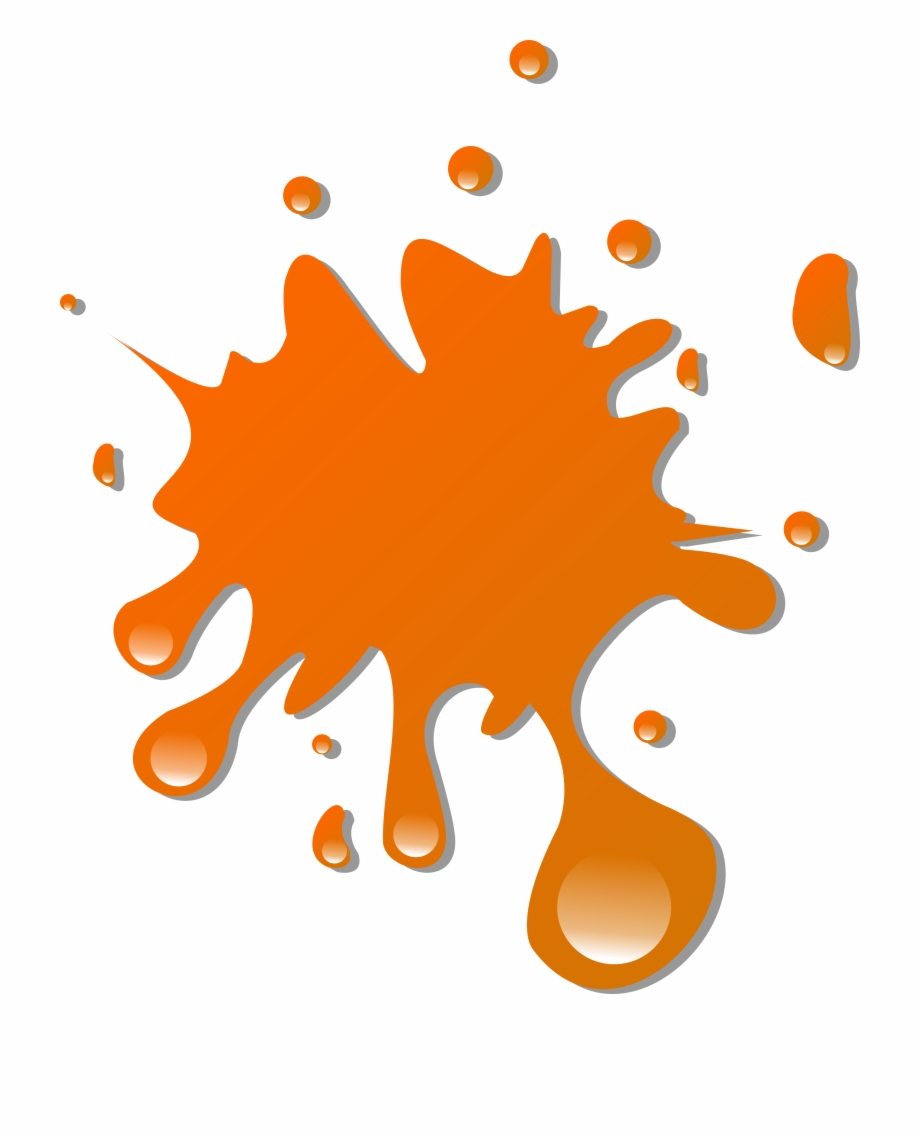 Orange Paint Splatter Pintura Salpicada De Colores Png