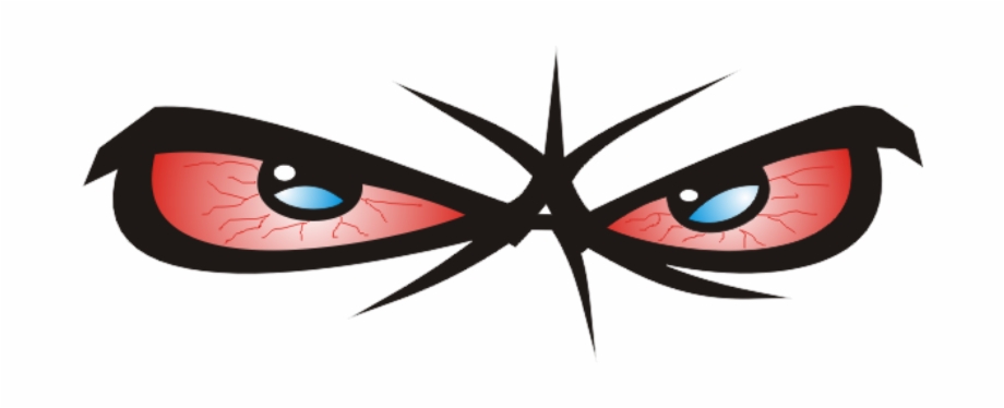 Angry Eyes Transparent Angry Red Cartoon Eyes - Clip Art Library
