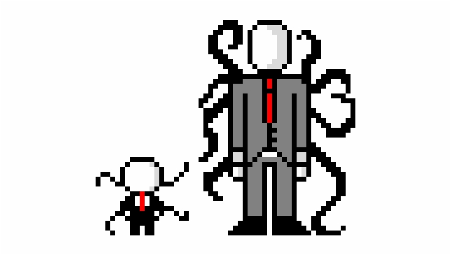 pixel art slender man
