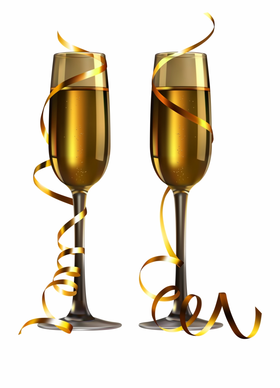 new year champagne glass png
