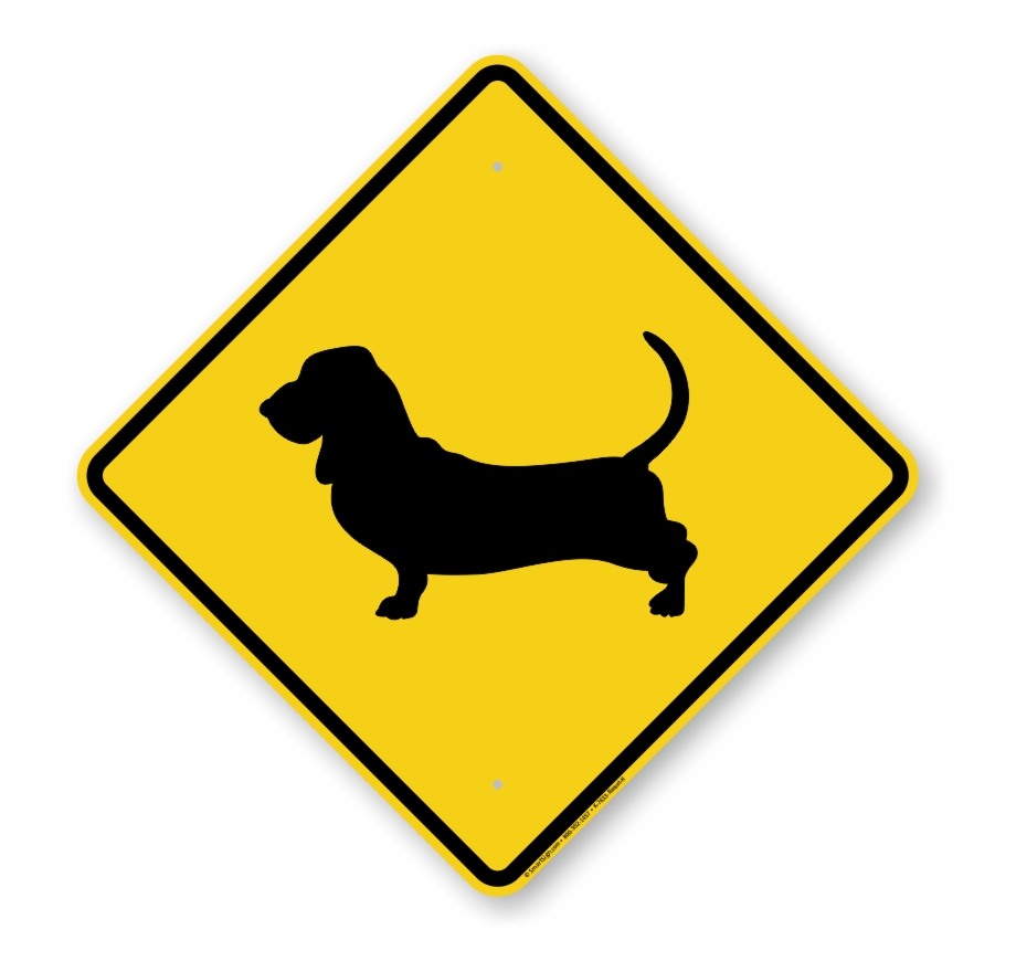 Basset Hound Symbol Guard Dog Sign Road Sign