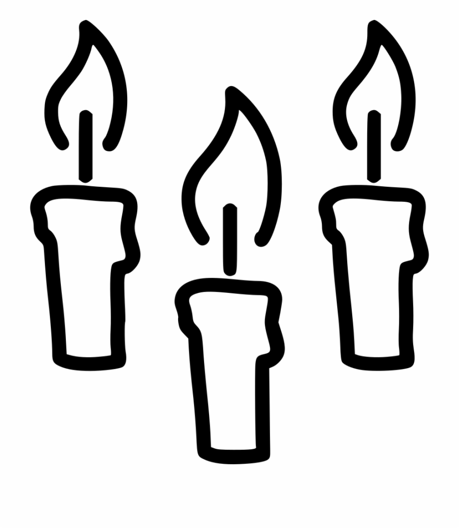 candle clipart black and white
