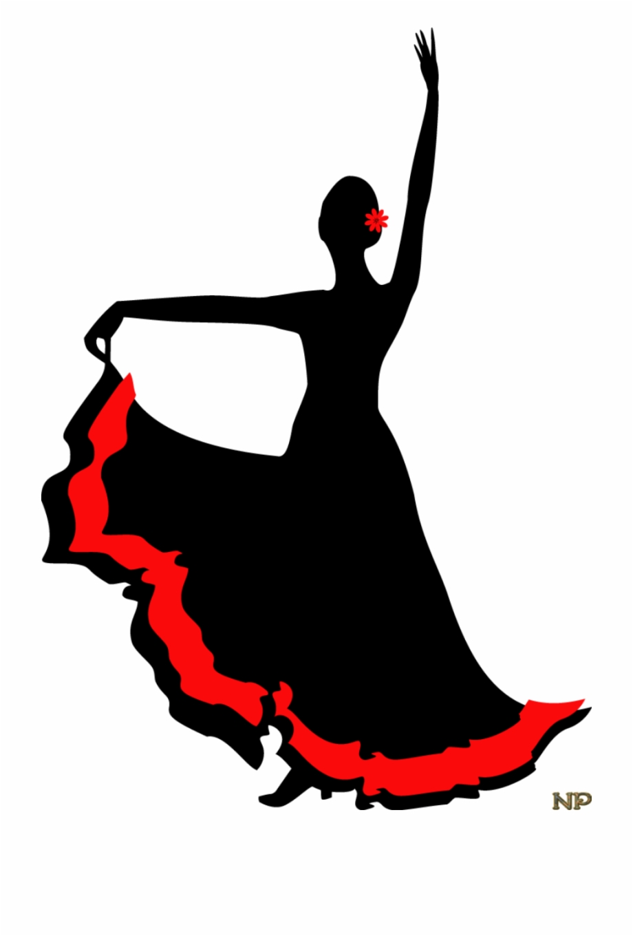 Apsara Dancing Hands Png Silueta Flamenco Baile