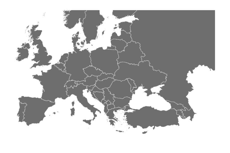 Europe Blank Map Map Monochrome Photography Png Europe