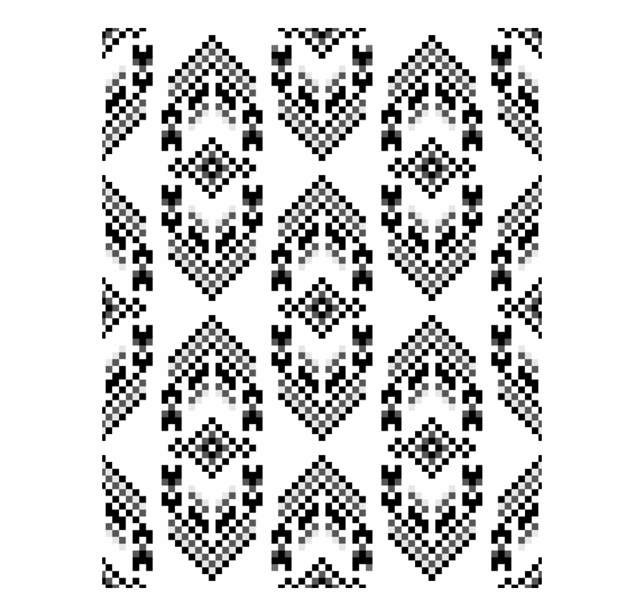 Native American Digital Bead Pattern Black And White