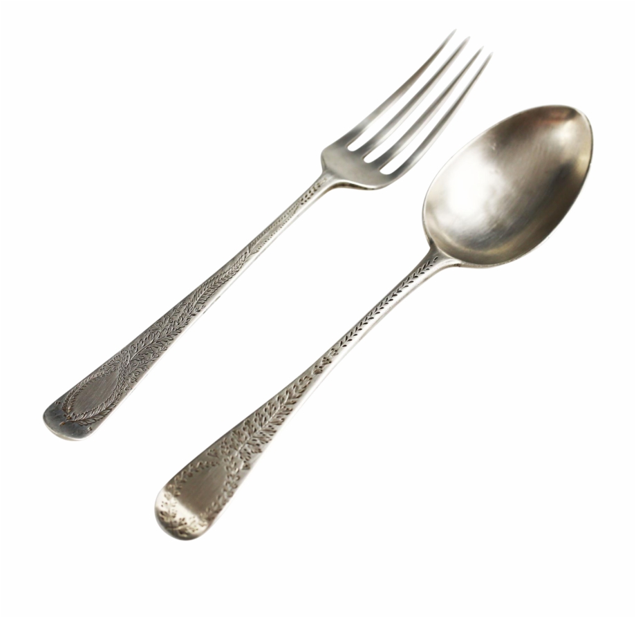 Silver Fork Png Background Image Real Spoon And