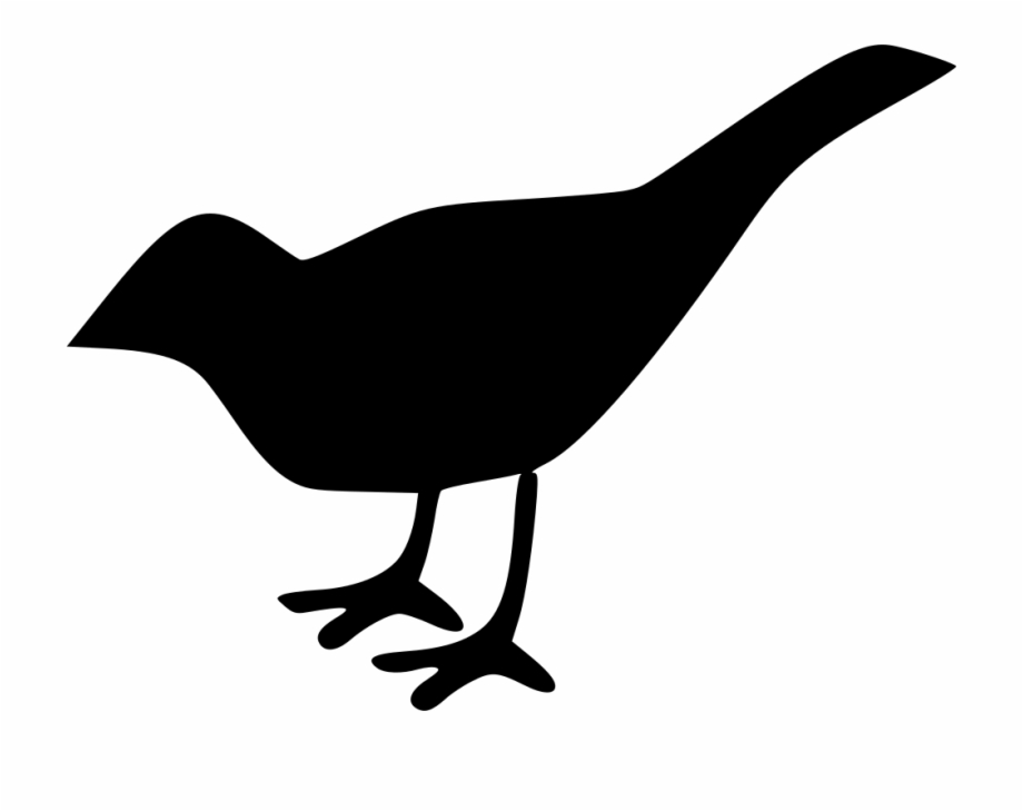bird icon black and white
