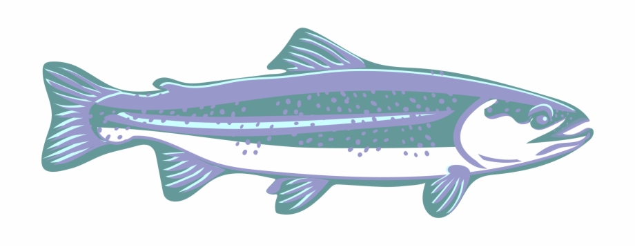 Curved Trout Clip Art Purple Blue White Speckled