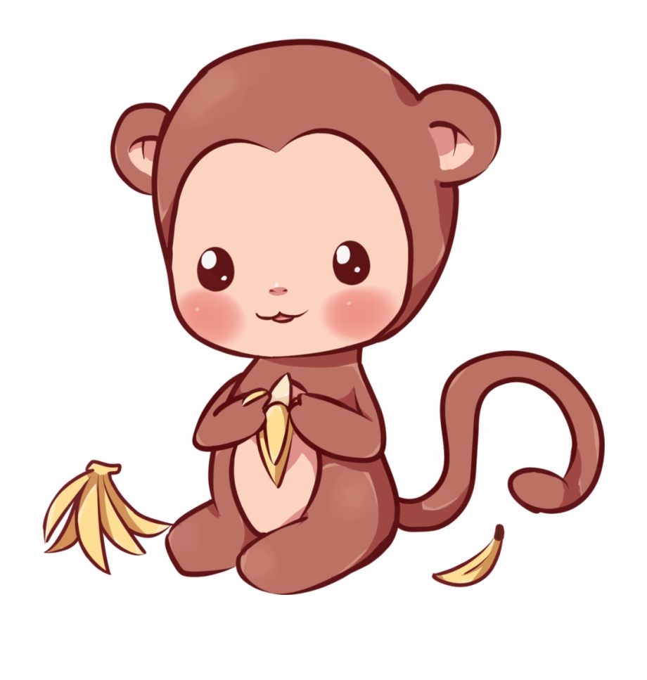Monkey Cute Kawaii Kawaii Monkey Drawing