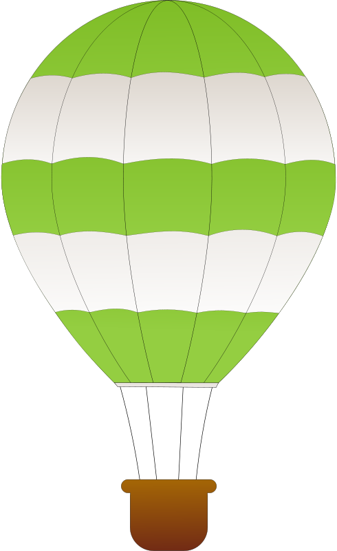 Hot Air Balloon Clip Art Green Parachute Green