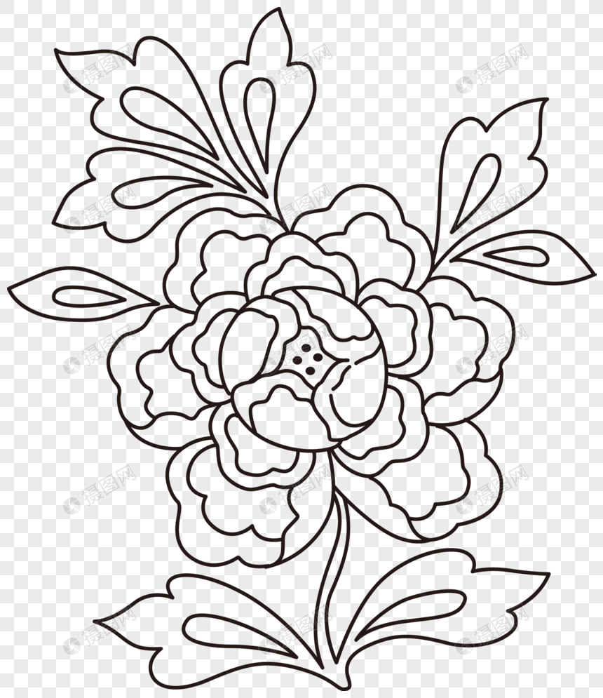 Black And White Flowers Png