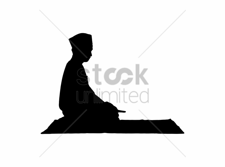 Silhouette Of A Man Praying V Muslim Man