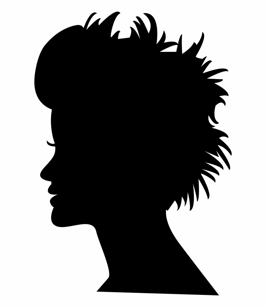 head silhouette of woman png
