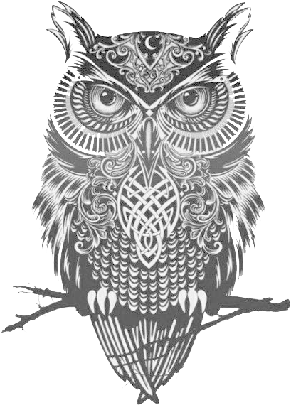 Owl Great Tattoo Flash Idea Horned Owl Art