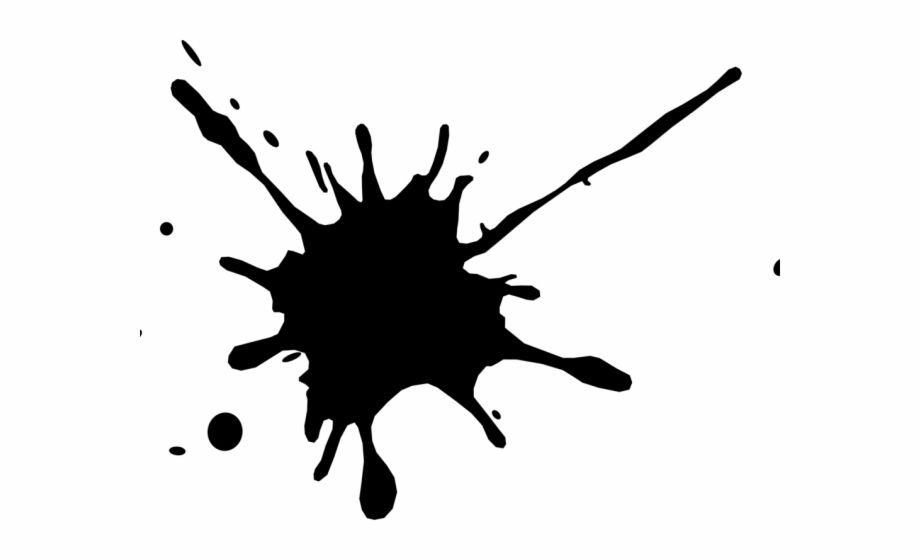 Splatter Clipart Ink Spill Black Paint Splatters Png