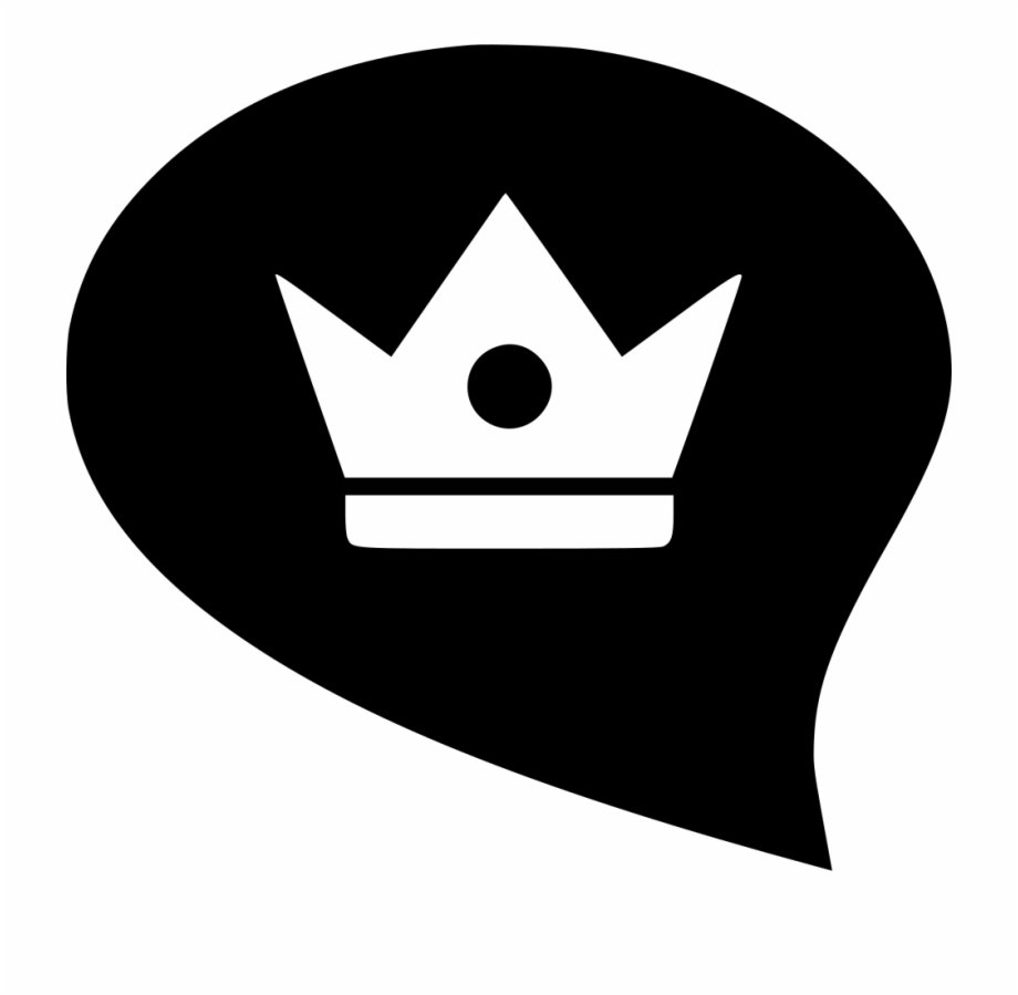 Crown King Queen Bubble Comments Emblem