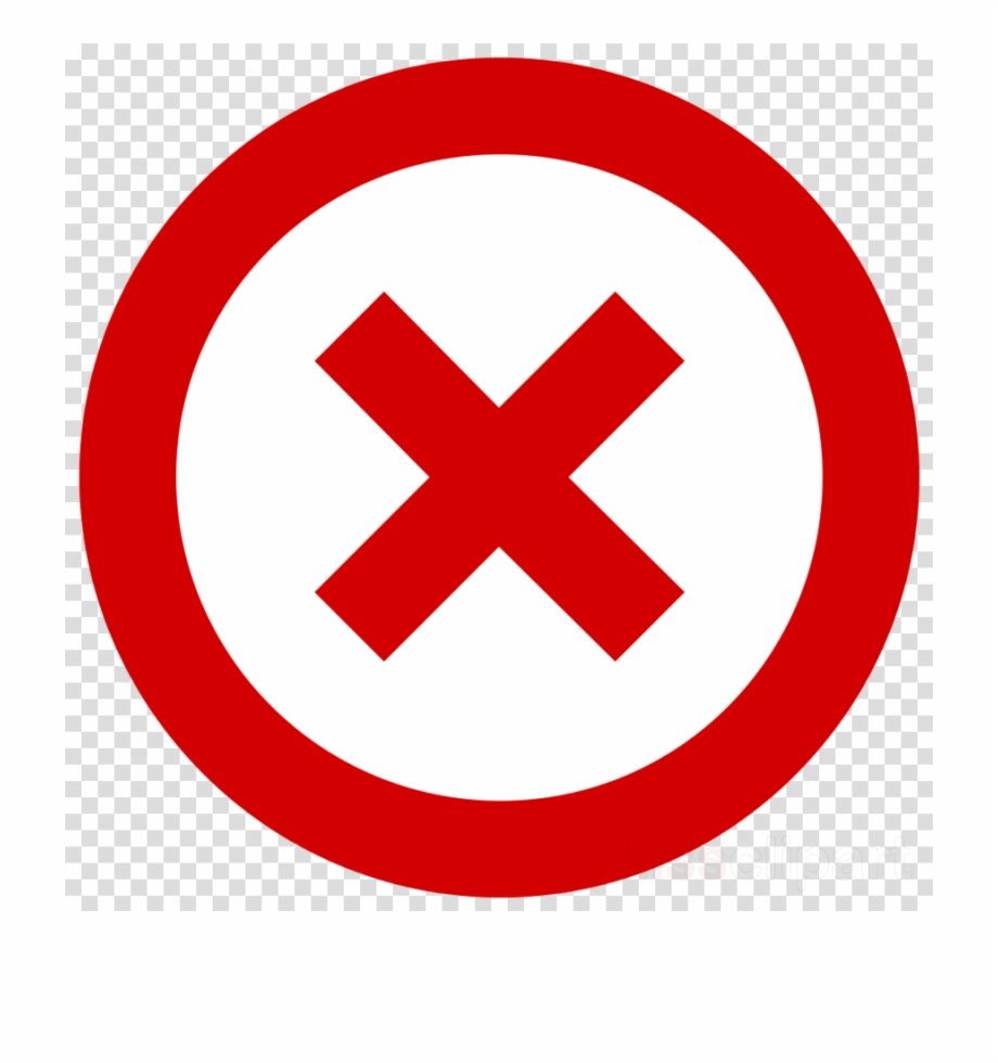 Red No Circle Transparent Cross No