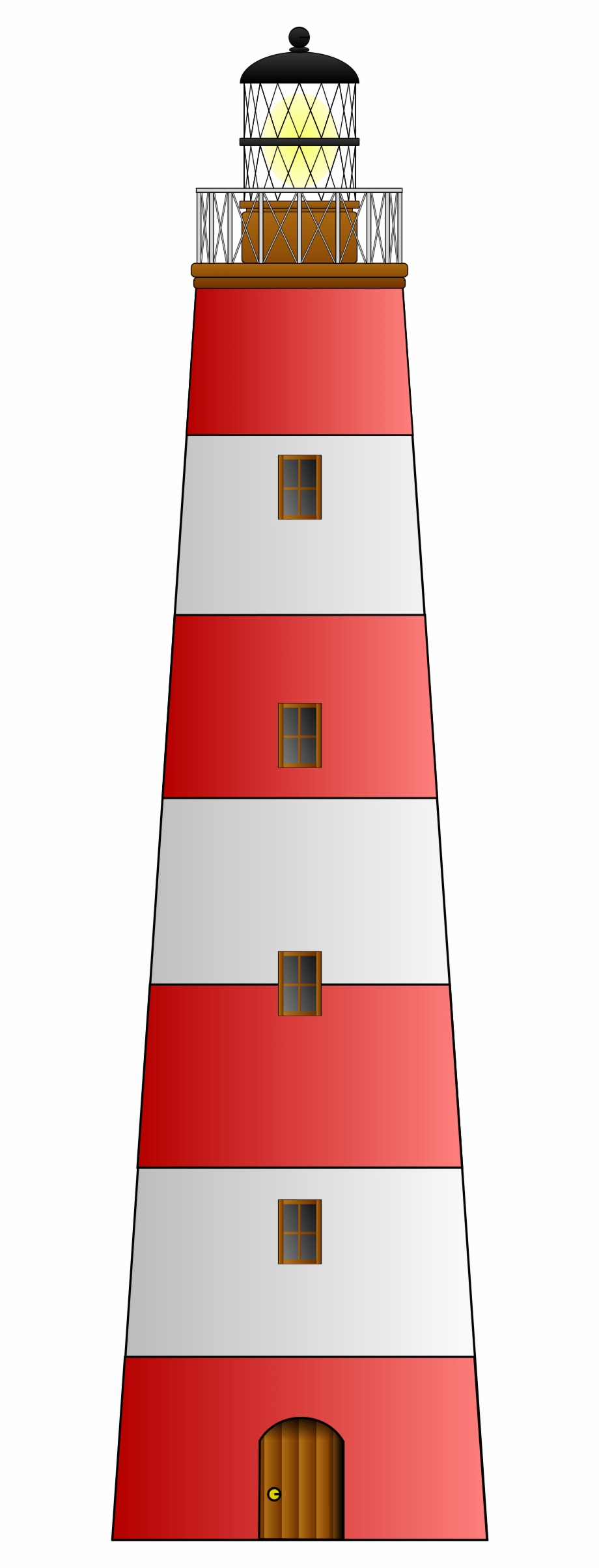 Download Red White Lighthouse Clipart Transparent Png Light
