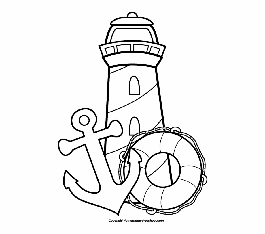 Free Lighthouse Clipart Nautical Clipart Black And White