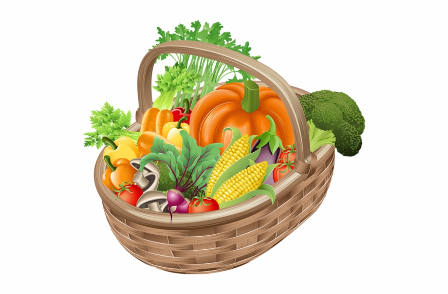 Clipart Vegetables Transparent Background Basket Fruits And Vegetables