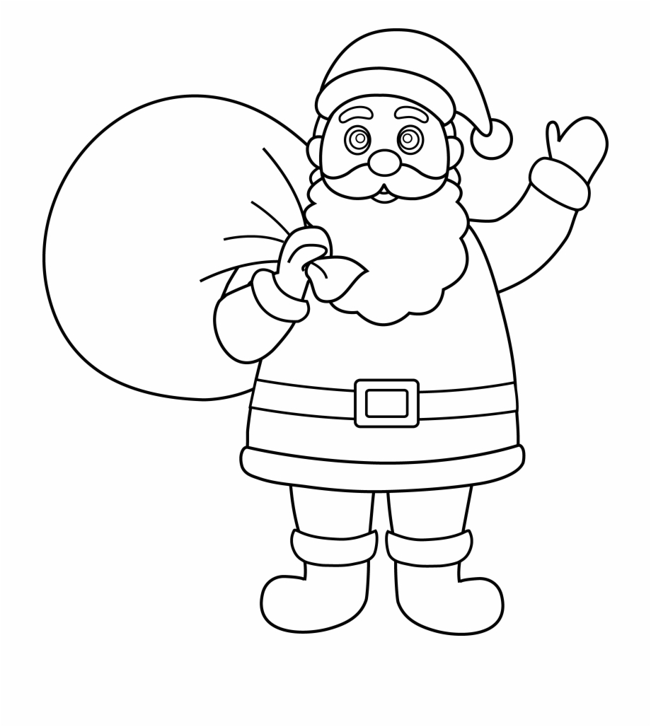 Jolly Santa Claus Coloring Page