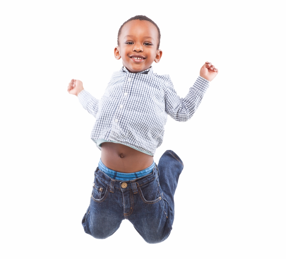 Kid Jumping Png Black And White Black Kid