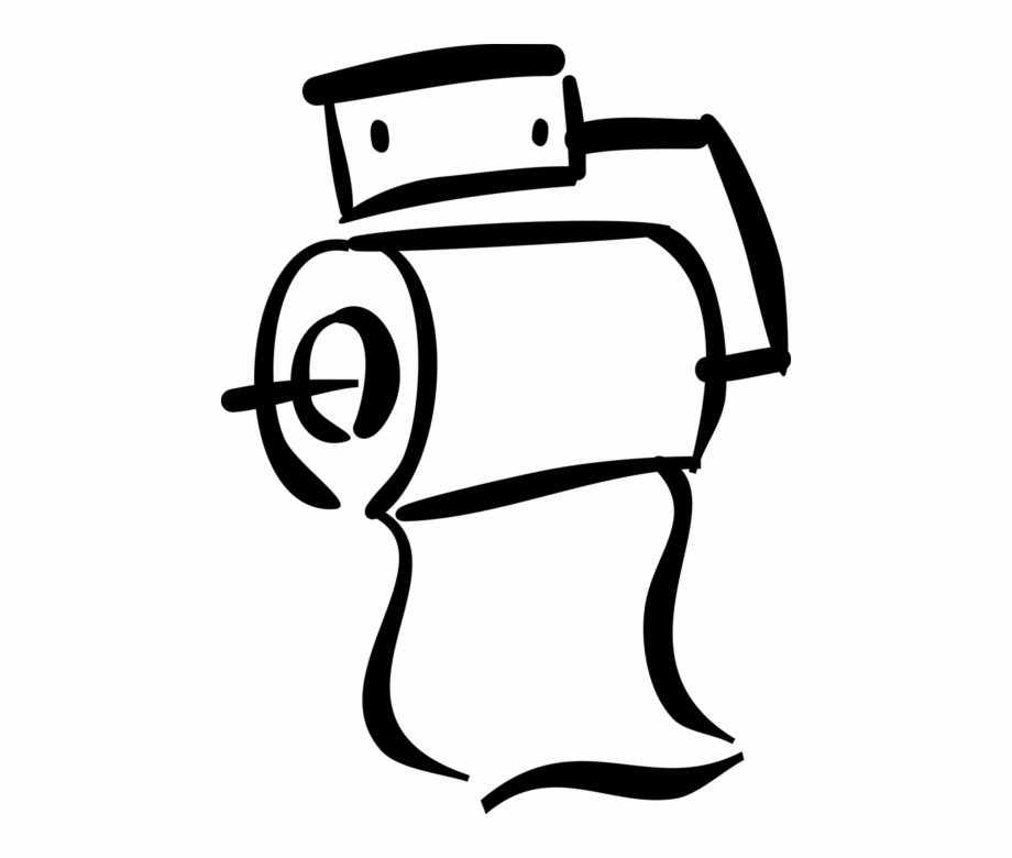 Vector Illustration Of Sanitary Toilet Tissue Or Toilet