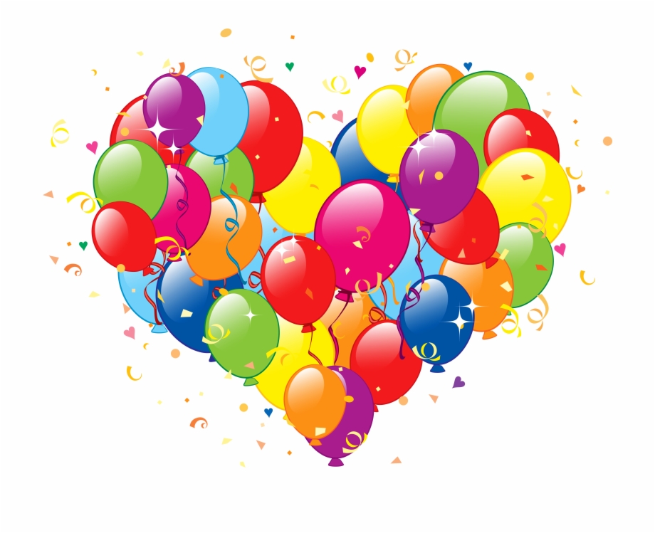 Birthday Heart Balloons Png Png Download Happy Birthday