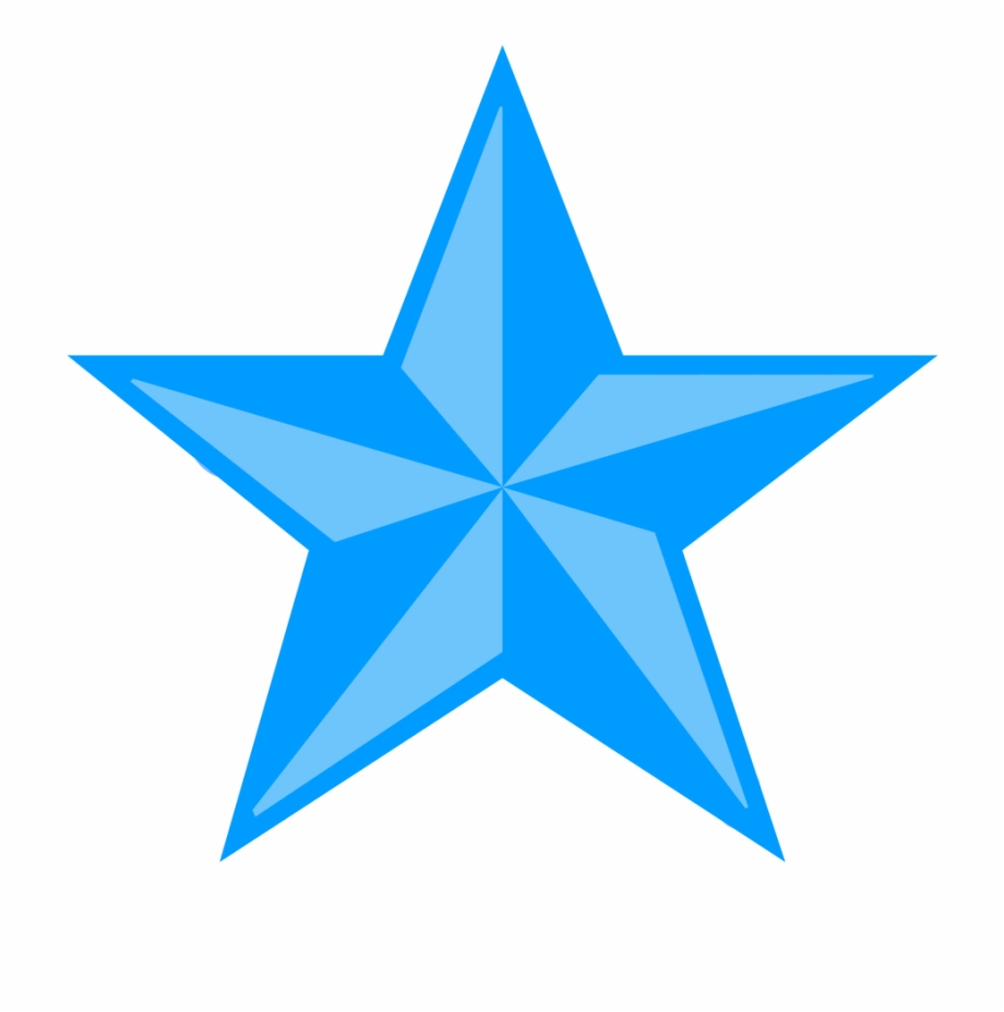 3D Blue Star Png Red Nautical Star