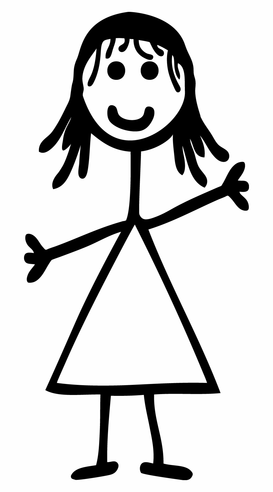 stick figure girl png
