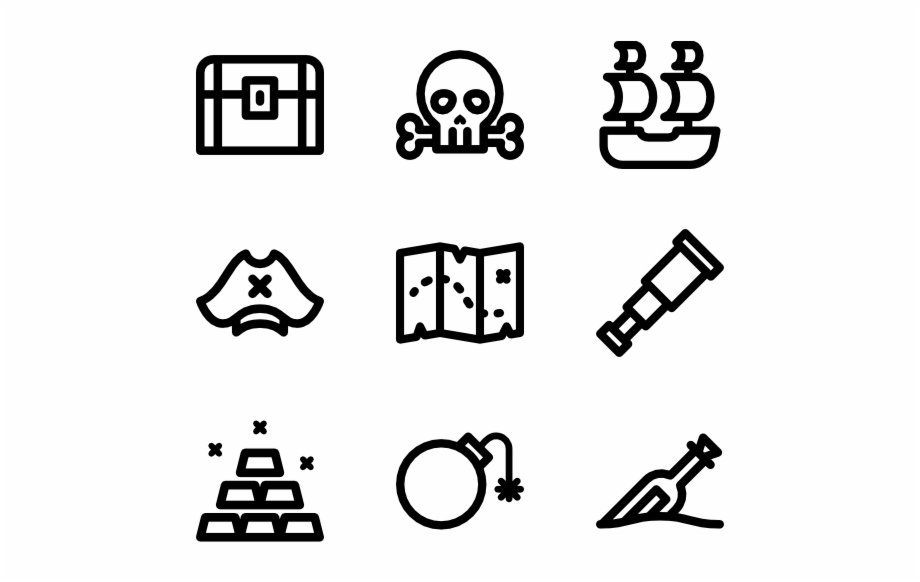 Pirates Wedding Icons