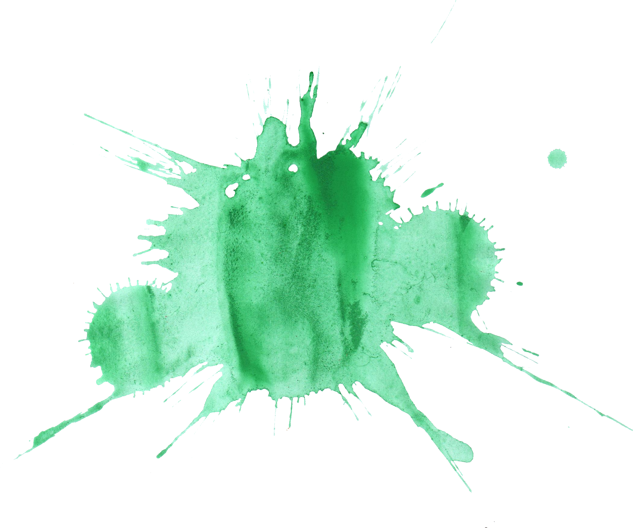 transparent background green paint splatter
