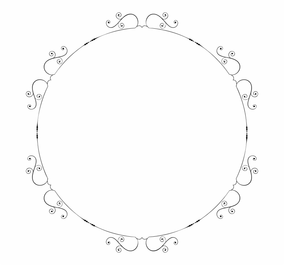 Fancy Circle Png Round White Frame Png