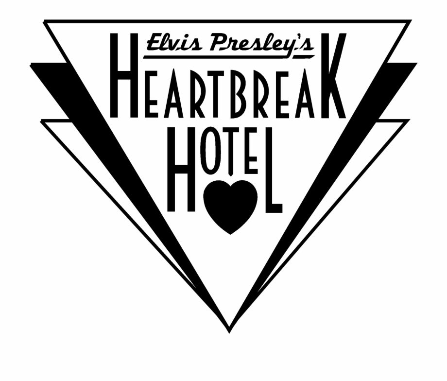 Elvis Presleys Heartbreak Hotel Logo Black And White
