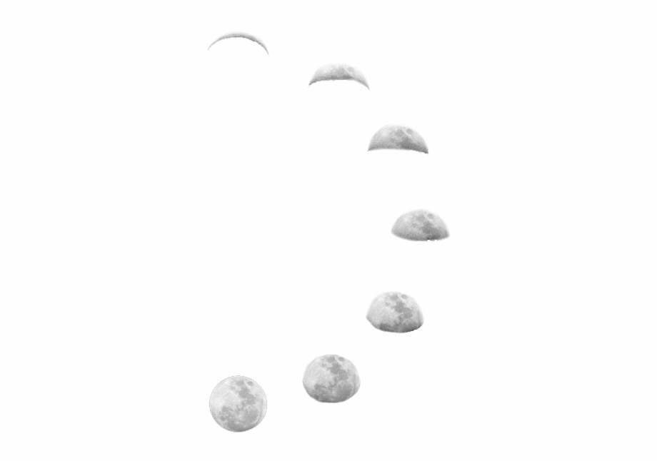 Moon Phases Transparent Background