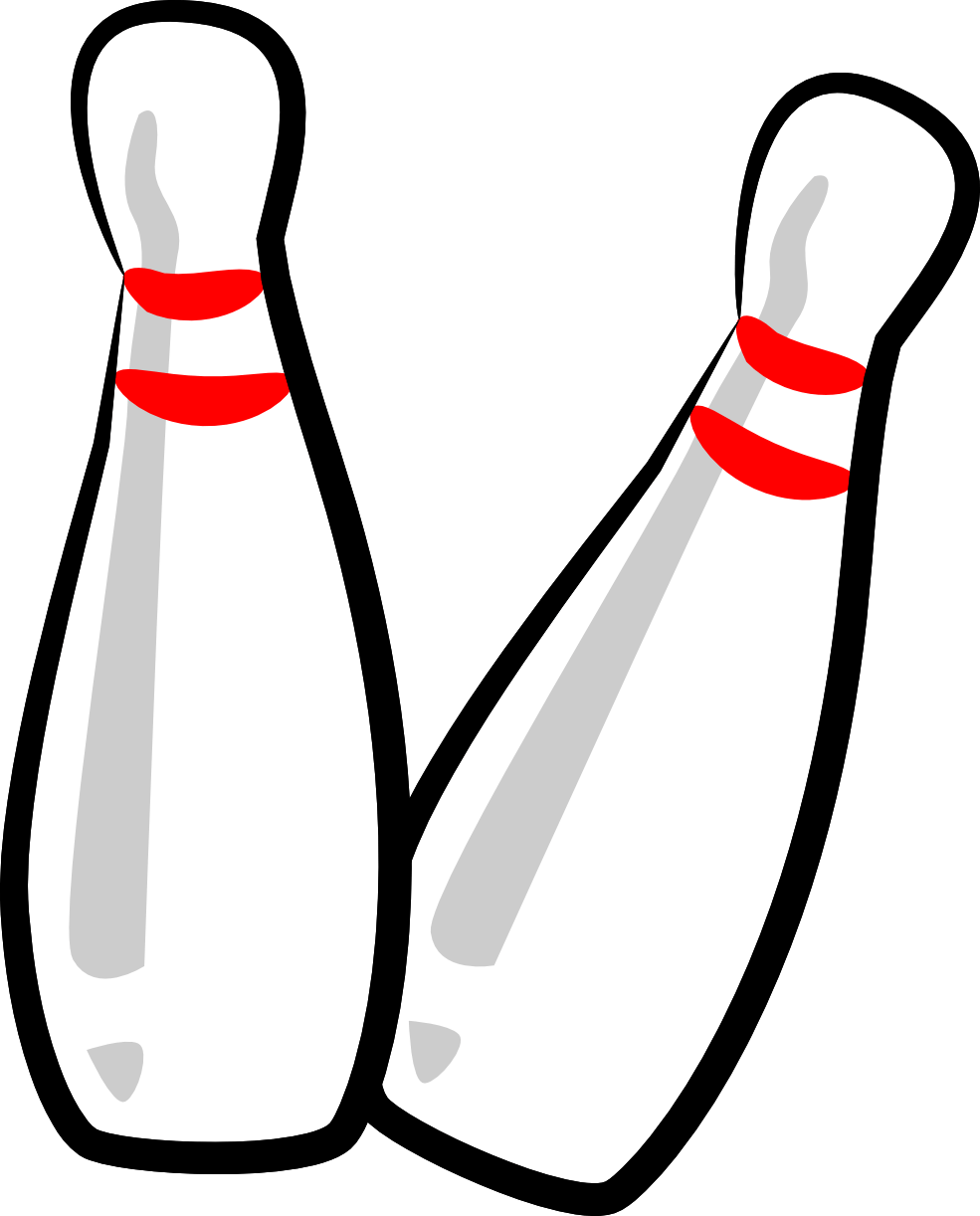 clipart 3 bowling pins
