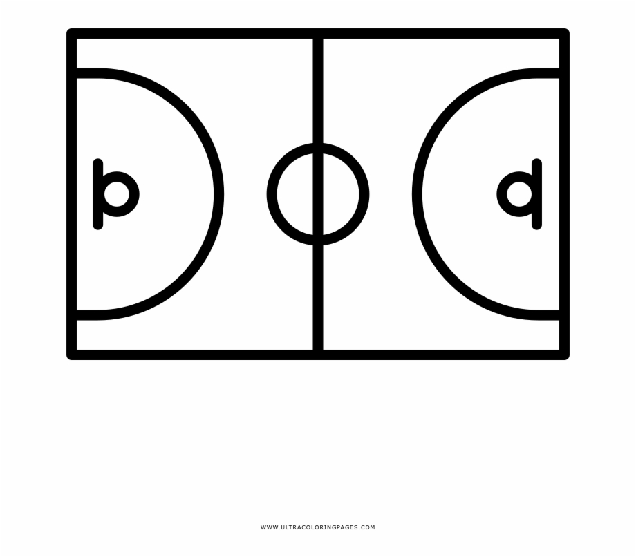 Basketball Court Coloring Page Icon Court Sport