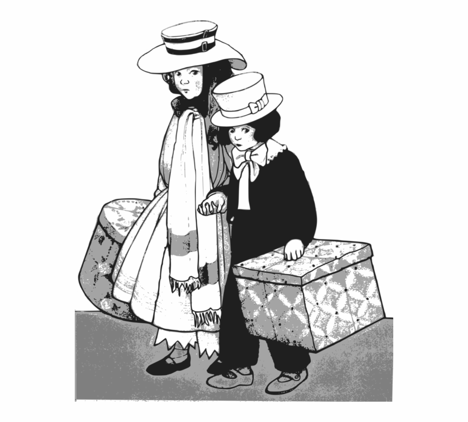 Drawing Sibling Brother Cartoon Sister Victorian Brother And - Clip Art  Library
