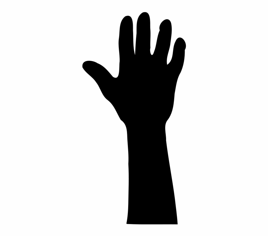 Hands Up Silhouette At Getdrawings Clip Art Raised