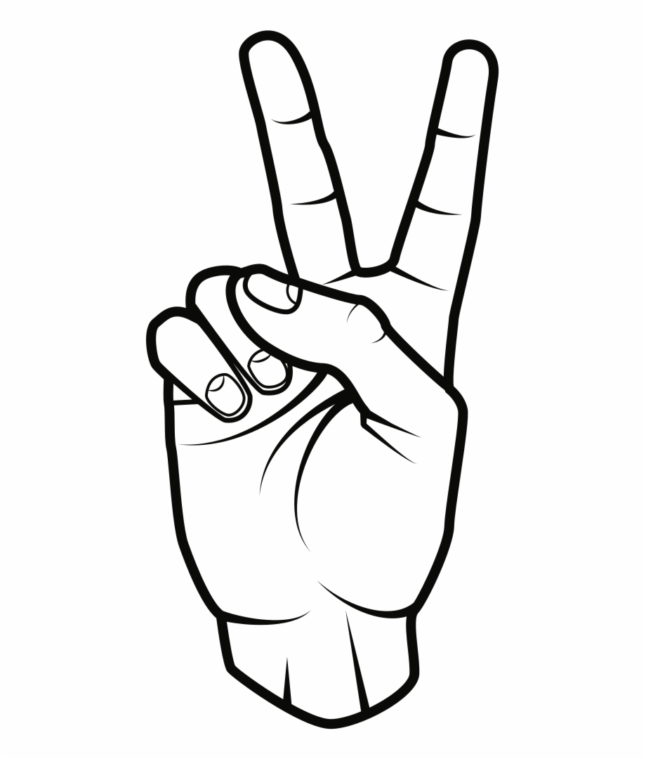 hand peace sign png
