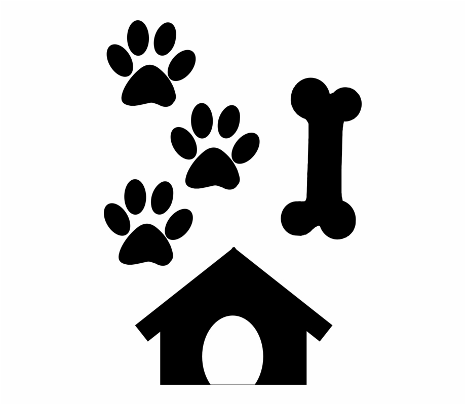 Footsteps Paws Bone Dogs Bed Cottage Dog Canino
