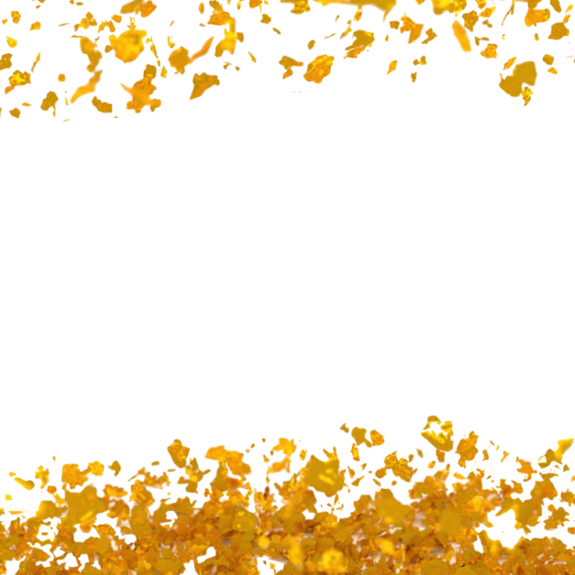 Gold Background Foils Leaves Transparent Background Gold Flakes