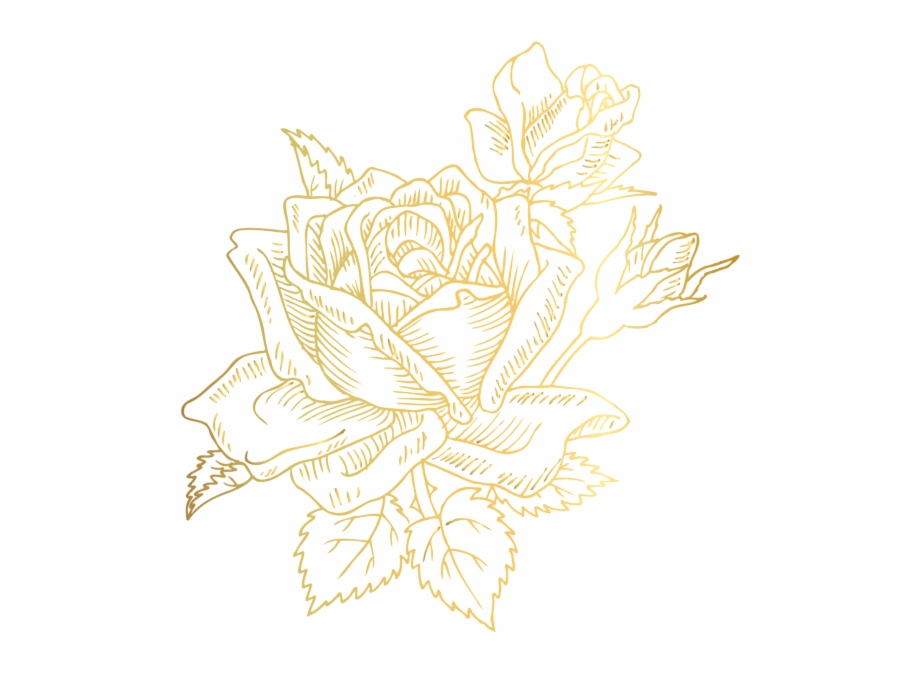 Gold Deco Rose Png Clip Art Image Portable
