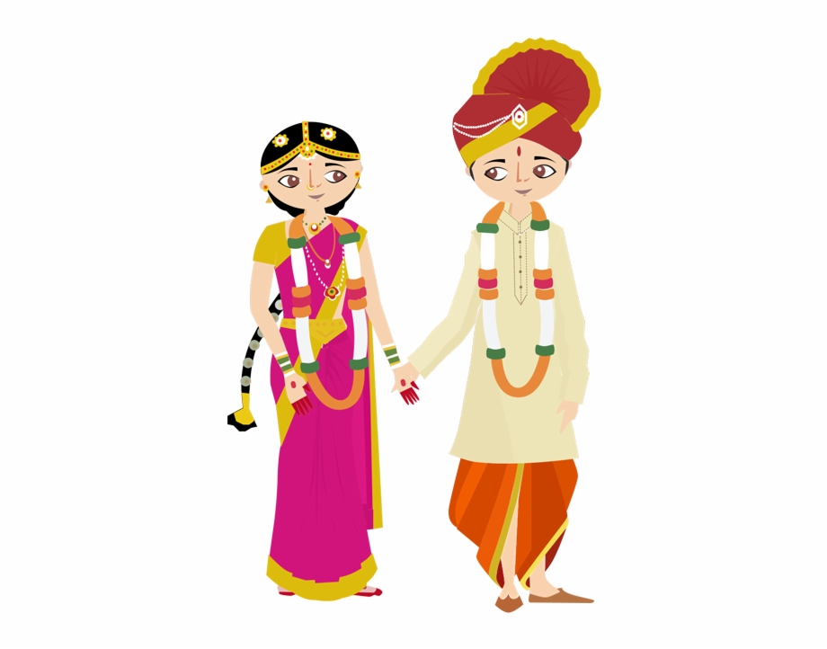 Hindu Marriage Png Hindu Wedding Couple Clipart Png
