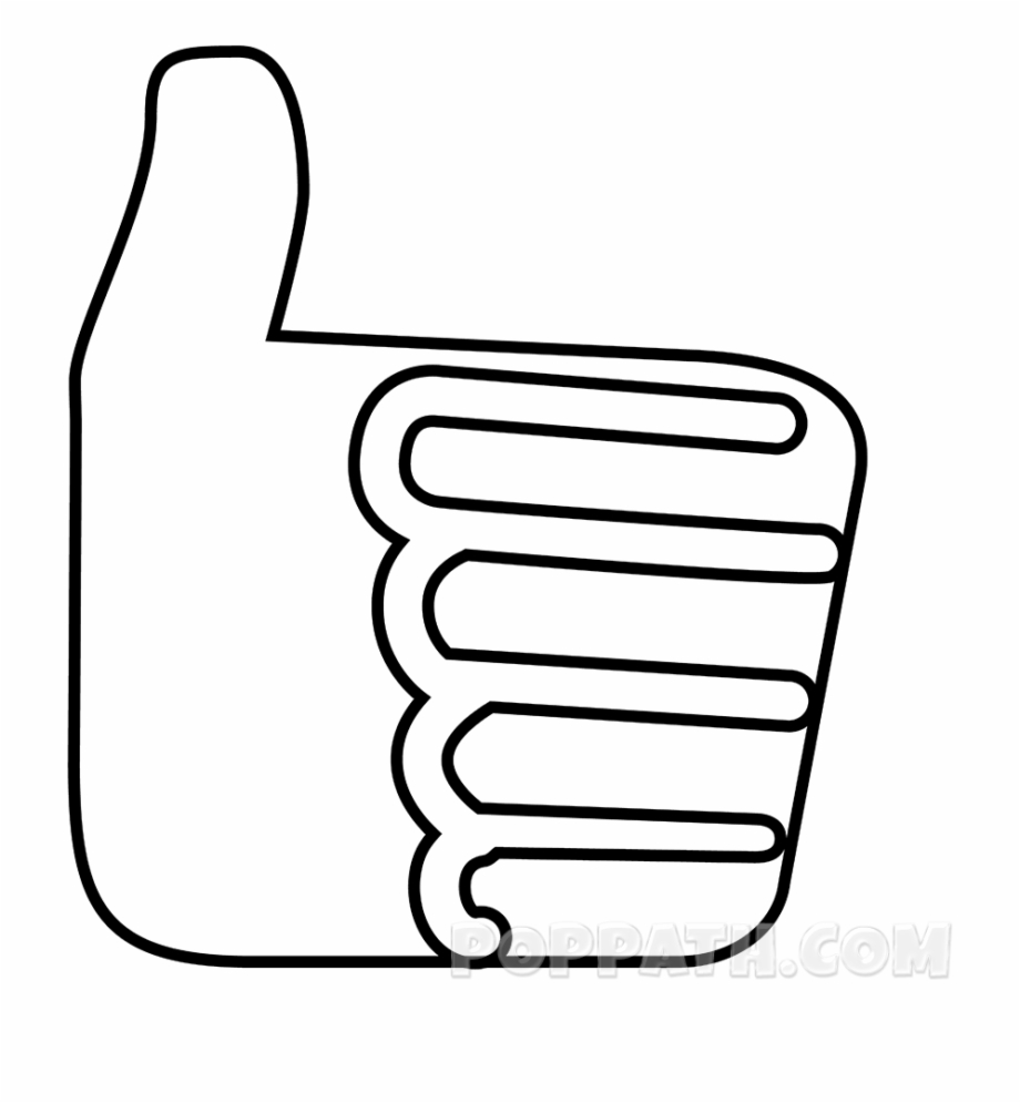 Thumb Up Emoji Png Line Art