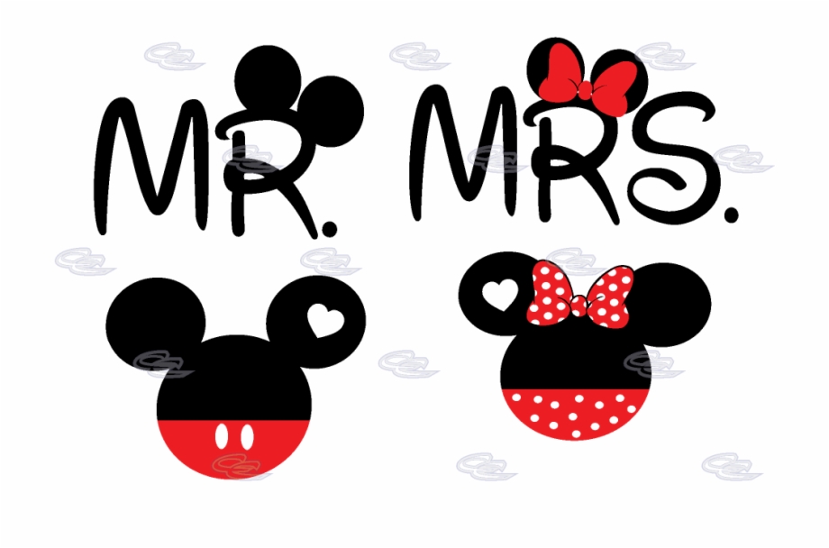 Minnie Mouse Heads Mr Mrs Mickey Mouse